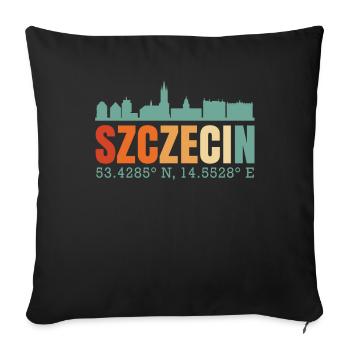 Szezecin Poland Skyline - Sofa pillowcase 17,3'' x 17,3'' (45 x 45 cm) - black - Front