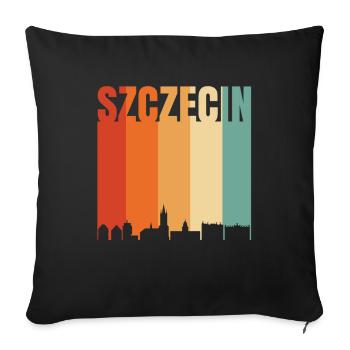 Szezecin Poland Skyline - Sofa pillowcase 17,3'' x 17,3'' (45 x 45 cm) - black - Front