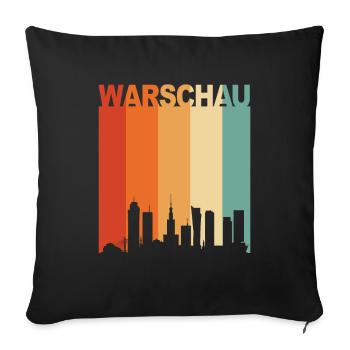 Warsaw Poland Skyline - Sofa pillowcase 17,3'' x 17,3'' (45 x 45 cm) - black - Front