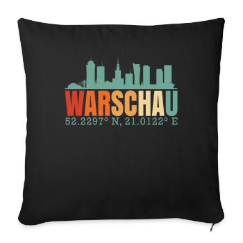Warsaw Poland Skyline - Sofa pillowcase 17,3'' x 17,3'' (45 x 45 cm) - black - Front