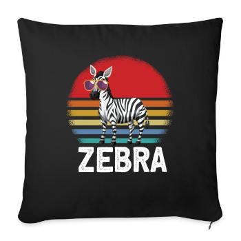 Zebra Sunglasses - Sofa pillowcase 17,3'' x 17,3'' (45 x 45 cm) - black - Front