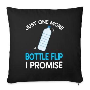 Water Bottel Flipping Gift Bottle - Housse de coussin décorative 45 x 45 cm - noir - Devant