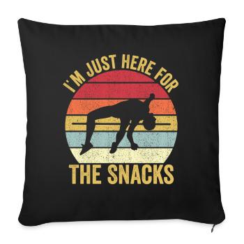 Saut à la perche amusant Saut à la perche - Housse de coussin décorative 45 x 45 cm - noir - Devant