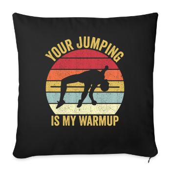 Fun Pole Vault Pole Vault - Sofa pillowcase 17,3'' x 17,3'' (45 x 45 cm) - black - Front