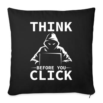 Cybersecurity Computer Security Cybersecurity - Sofa pillowcase 17,3'' x 17,3'' (45 x 45 cm) - black - Front