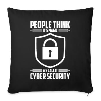 Cybersecurity Computersicherheit Cybersecurity - Sofakissenbezug 45 x 45 cm - Schwarz - Vorne
