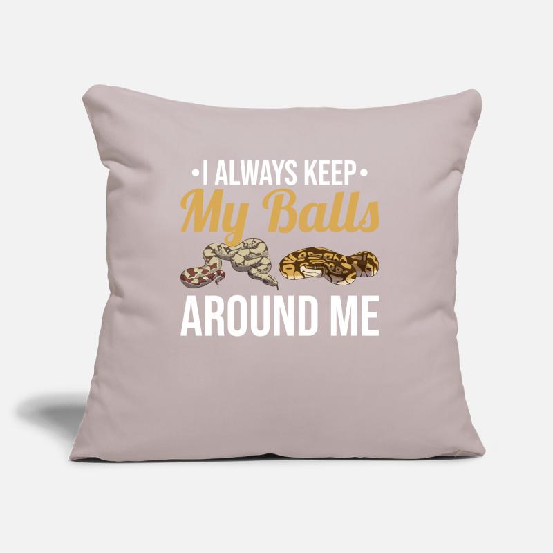 Funny Ball Python Snake Sofa pillowcase 17,3'' x 17,3'' (45 x 45 cm)