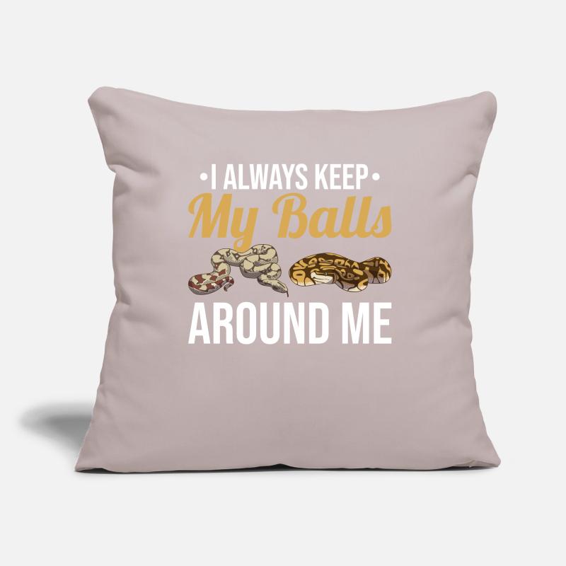 Drôle de boule Python Serpent Housse de coussin décorative 45 x 45 cm
