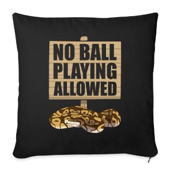 Drôle de boule Python Serpent - Housse de coussin décorative 45 x 45 cm - noir - Devant