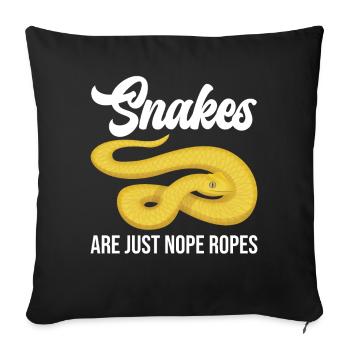 Les drôles de serpents ne sont que des bibelots - Housse de coussin décorative 45 x 45 cm - noir - Devant