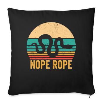 Drôle de corde serpent rétro - Housse de coussin décorative 45 x 45 cm - noir - Devant
