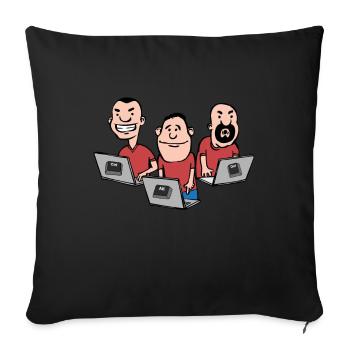 Ctrl alt del hack ordinateur informaticien - Housse de coussin décorative 45 x 45 cm - noir - Devant