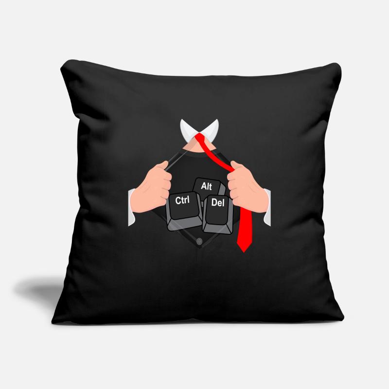 Ctrl alt del hack ordinateur informaticien Housse de coussin décorative 45 x 45 cm