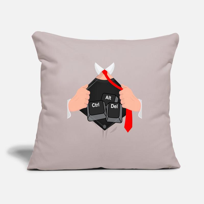 Ctrl alt del hack ordinateur informaticien Housse de coussin décorative 45 x 45 cm