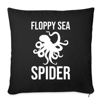 Funny Octopus Floppy Sea Spider - Sofa pillowcase 17,3'' x 17,3'' (45 x 45 cm) - black - Front