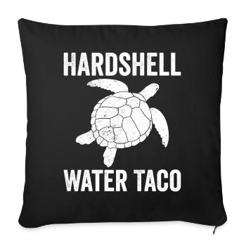 Funny Turtle Hard Shell Water Taco - Sofa pillowcase 17,3'' x 17,3'' (45 x 45 cm) - black - Front