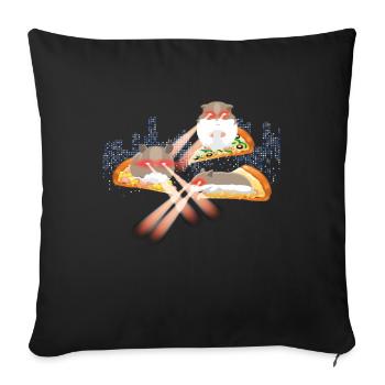 Laser Guinea Pig Pizza Space - Sofa pillowcase 17,3'' x 17,3'' (45 x 45 cm) - black - Front
