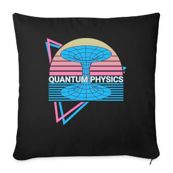 Quantenphysik Retro - Sofakissenbezug 45 x 45 cm - Schwarz - Vorne