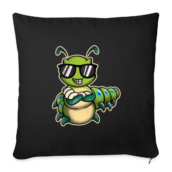 Chenille - Housse de coussin décorative 45 x 45 cm - noir - Devant