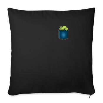 Chenille - Housse de coussin décorative 45 x 45 cm - noir - Devant