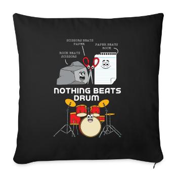 Percussion - Sofa pillowcase 17,3'' x 17,3'' (45 x 45 cm) - black - Front
