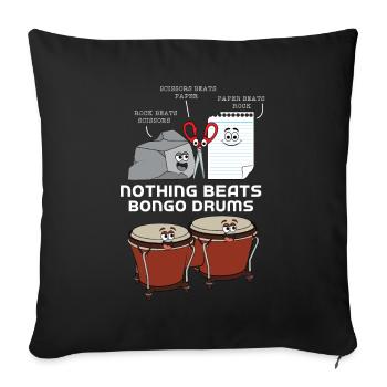 Bongo Drums Drum - Sofa pillowcase 17,3'' x 17,3'' (45 x 45 cm) - black - Front