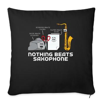 Saxophone - Sofakissenbezug 45 x 45 cm - Schwarz - Vorne