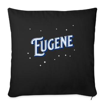 Eugene Namen personalisiert - Sofakissenbezug 45 x 45 cm - Schwarz - Vorne