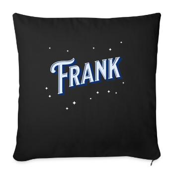 Nom Frank personnalisé - Housse de coussin décorative 45 x 45 cm - noir - Devant