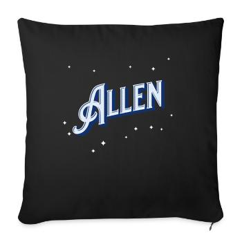 Personnalisé pour tous les noms - Housse de coussin décorative 45 x 45 cm - noir - Devant