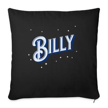 Billy Namen personalisiert - Sofakissenbezug 45 x 45 cm - Schwarz - Vorne