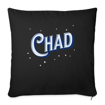 Chad Namen personalisiert - Sofakissenbezug 45 x 45 cm - Schwarz - Vorne