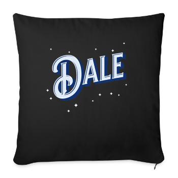 Noms Dale personnalisés - Housse de coussin décorative 45 x 45 cm - noir - Devant