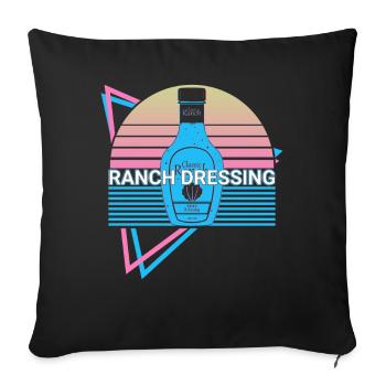 Ranch Dressing Retro - Sofa pillowcase 17,3'' x 17,3'' (45 x 45 cm) - black - Front