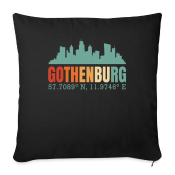 Gothenburg Sweden Skyline - Sofa pillowcase 17,3'' x 17,3'' (45 x 45 cm) - black - Front