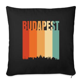 Die Schönheit von Budapest - Sofakissenbezug 45 x 45 cm - Schwarz - Vorne