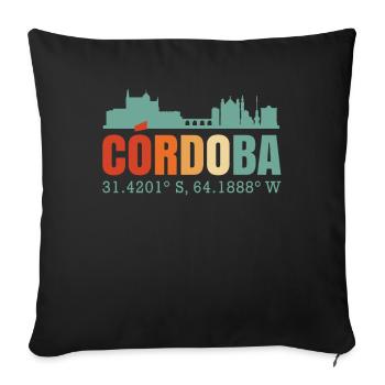 Cordoba Spain Skyline - Sofa pillowcase 17,3'' x 17,3'' (45 x 45 cm) - black - Front