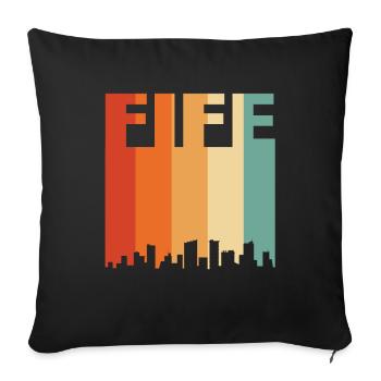 Fife UK England - Sofakissenbezug 45 x 45 cm - Schwarz - Vorne