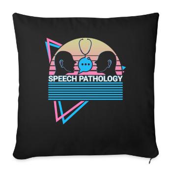 Sprachpathologie Sprachpathologe Retro - Sofakissenbezug 45 x 45 cm - Schwarz - Vorne