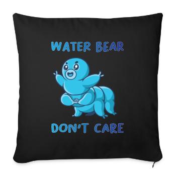 Water Bear Don't Care Tardigrades - Sofa pillowcase 17,3'' x 17,3'' (45 x 45 cm) - black - Front