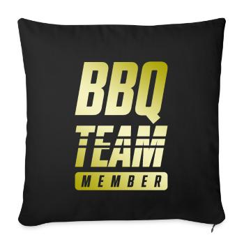 Bbq Team - Sofakissenbezug 45 x 45 cm - Schwarz - Vorne