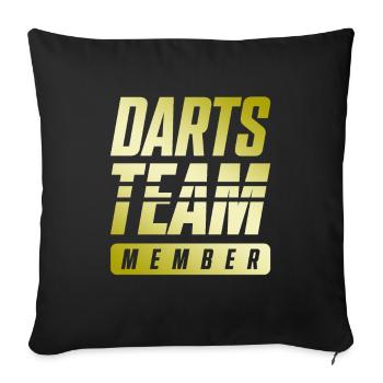 Darts Team - Sofa pillowcase 17,3'' x 17,3'' (45 x 45 cm) - black - Front