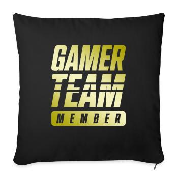 Équipe de joueurs - Housse de coussin décorative 45 x 45 cm - noir - Devant