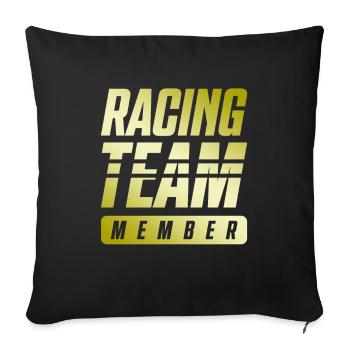Racing Team - Sofa pillowcase 17,3'' x 17,3'' (45 x 45 cm) - black - Front