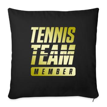 Tennis Team - Sofa pillowcase 17,3'' x 17,3'' (45 x 45 cm) - black - Front