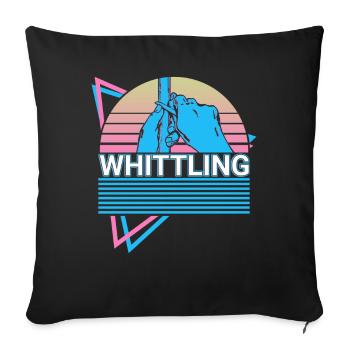 Carving machine Whittler Retro - Sofa pillowcase 17,3'' x 17,3'' (45 x 45 cm) - black - Front