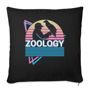 Zoologie Zoologiste Rétro - Housse de coussin décorative 45 x 45 cm - noir - Devant