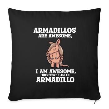 Armadillo Gift - Sofa pillowcase 17,3'' x 17,3'' (45 x 45 cm) - black - Front