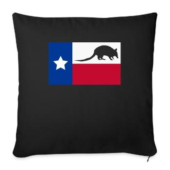 Armadillo Gift Texas - Sofa pillowcase 17,3'' x 17,3'' (45 x 45 cm) - black - Front