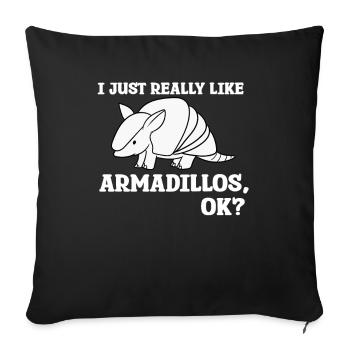 Armadillo Gift - Sofa pillowcase 17,3'' x 17,3'' (45 x 45 cm) - black - Front